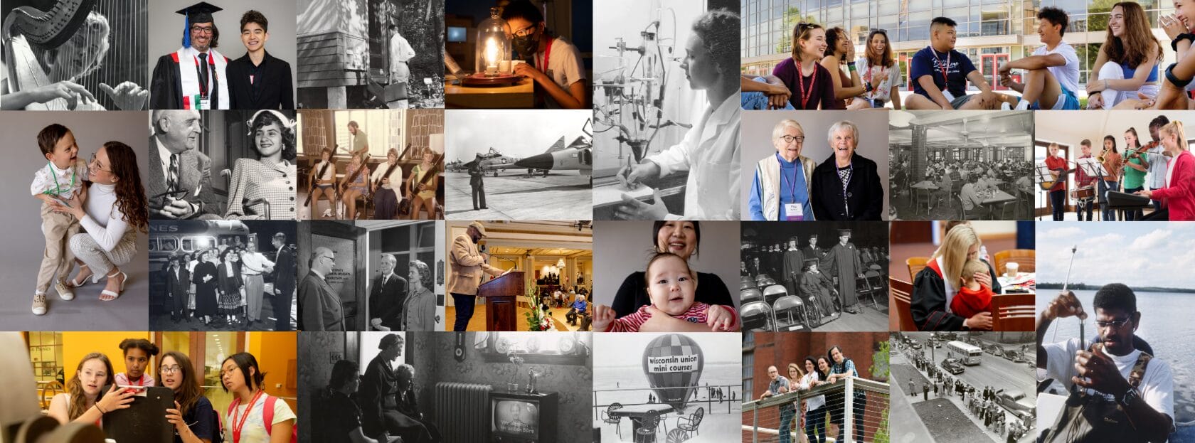 Collage of Continuing Studies students throughout the ages